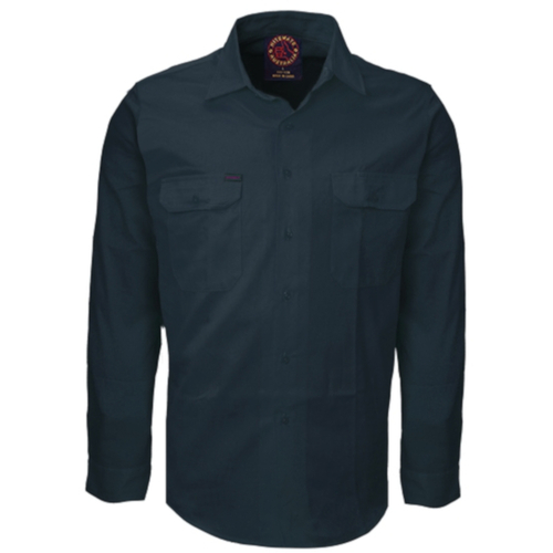 WORKWEAR, SAFETY & CORPORATE CLOTHING SPECIALISTS  - Open Front Shirt Long Sleeves