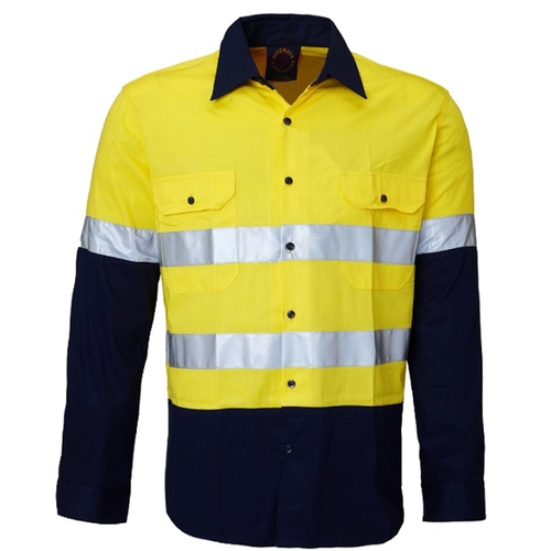WORKWEAR, SAFETY & CORPORATE CLOTHING SPECIALISTS  - Kids 2 Tone Open Front Shirt with Tape