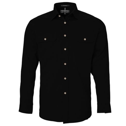 WORKWEAR, SAFETY & CORPORATE CLOTHING SPECIALISTS  - Men's Pilbara Shirt - Open Front Long Sleeve
