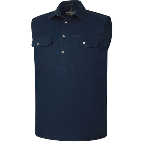 WORKWEAR, SAFETY & CORPORATE CLOTHING SPECIALISTS  - Pilbara Men's Closed Front Sleeveless Shirt