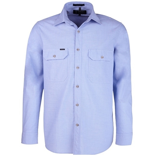 WORKWEAR, SAFETY & CORPORATE CLOTHING SPECIALISTS  - Pilbara Mens Shirt Long Sleeve Chambray