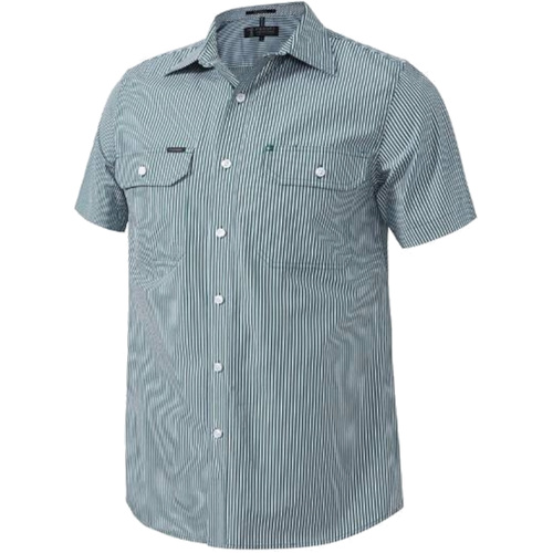 WORKWEAR, SAFETY & CORPORATE CLOTHING SPECIALISTS  - Men's Front Flap Dual Pocket, Classic Fit, Short Sleeve Shirt