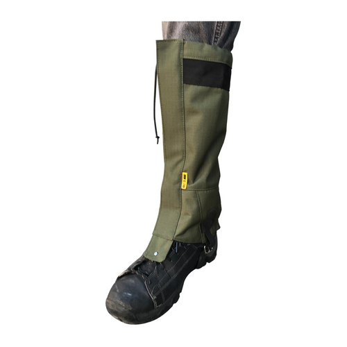 WORKWEAR, SAFETY & CORPORATE CLOTHING SPECIALISTS  - RUGGED XTREMES LEG GAITORS - 340mm - GREEN - CANVAS