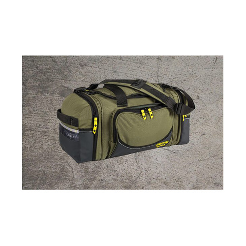 WORKWEAR, SAFETY & CORPORATE CLOTHING SPECIALISTS  - CANVAS FIFO TRANSIT BAGS - SML - 600 x 280 x 260mm - 43Ltr - GRN/BLK - PCC - 45L - 1.8kg