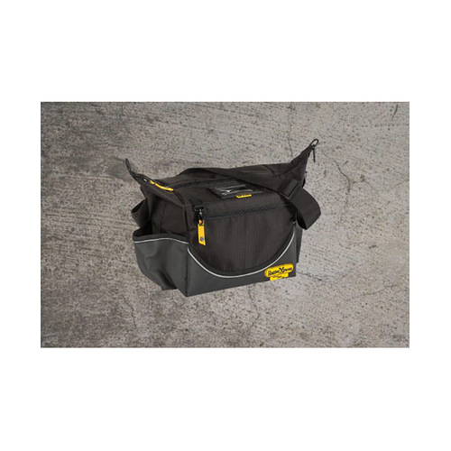 WORKWEAR, SAFETY & CORPORATE CLOTHING SPECIALISTS  - INSULATED CRIB / LUNCH BAGS - CANVAS - 280 x 200 x 230mm (330 Peak) - BLACK - PCC - 15L - 0.8kg