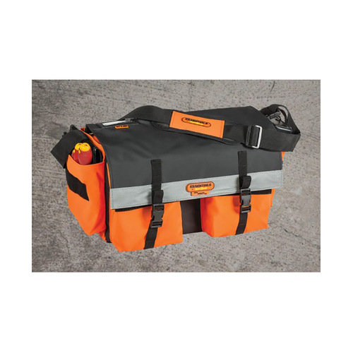 WORKWEAR, SAFETY & CORPORATE CLOTHING SPECIALISTS  - UTILITY TOOL BAG - 500 x 280 x 200mm - OR/BLK - PCC - 28L - 2kg 