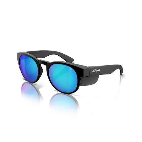 WORKWEAR, SAFETY & CORPORATE CLOTHING SPECIALISTS  - Cruisers Matte Black Frame/Mirror Blue Polarised