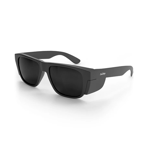 WORKWEAR, SAFETY & CORPORATE CLOTHING SPECIALISTS  - Fusions XL Matte Black Frame Polarised Lens