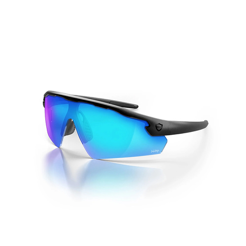 WORKWEAR, SAFETY & CORPORATE CLOTHING SPECIALISTS  - Phantoms Matte Black Frame/Reflectors Blue Lens