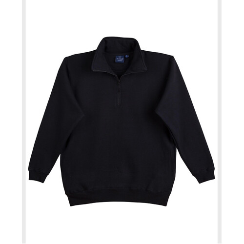 WORKWEAR, SAFETY & CORPORATE CLOTHING SPECIALISTS  - 1/2 zip collar fleecy sweat