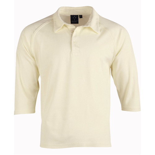 WORKWEAR, SAFETY & CORPORATE CLOTHING SPECIALISTS  - Mens 3/4 sleeve cricket polo