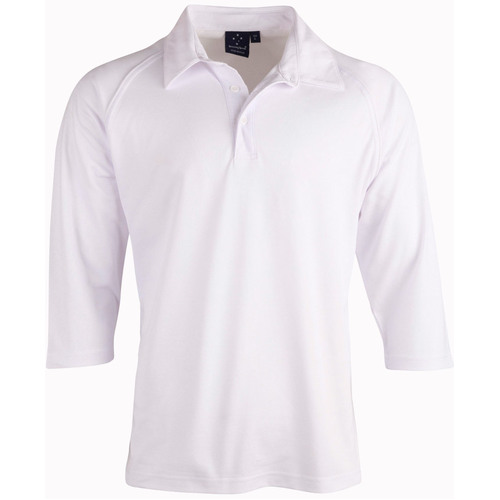 WORKWEAR, SAFETY & CORPORATE CLOTHING SPECIALISTS  - Mens 3/4 sleeve cricket polo