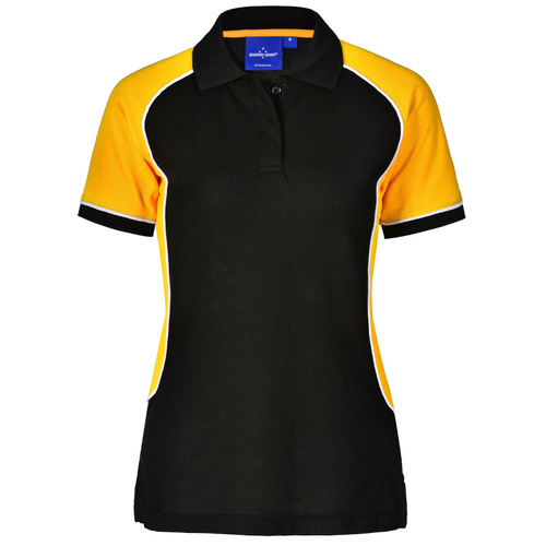 WORKWEAR, SAFETY & CORPORATE CLOTHING SPECIALISTS  - Ladies' Truedry Tri-Colour S/S Pique Polo