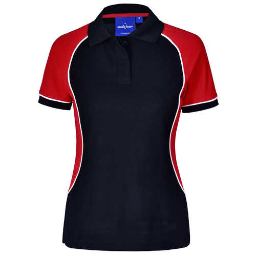 WORKWEAR, SAFETY & CORPORATE CLOTHING SPECIALISTS  - Ladies' Truedry Tri-Colour S/S Pique Polo