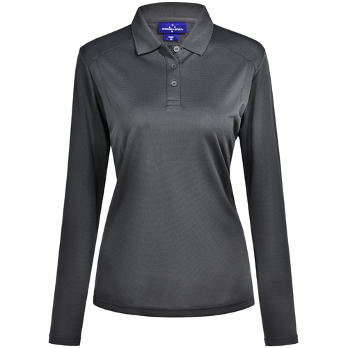 WORKWEAR, SAFETY & CORPORATE CLOTHING SPECIALISTS  - Ladies' Bamboo Charcoal L/S Polo