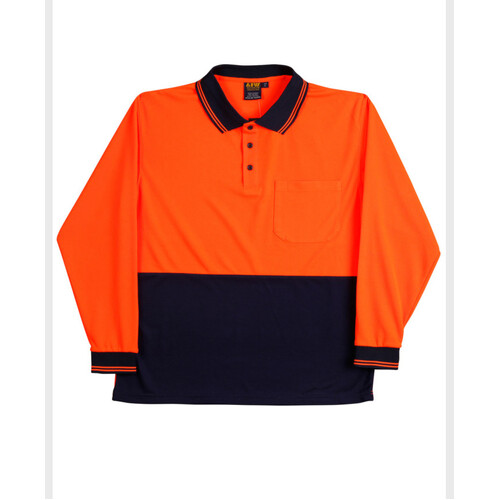 WORKWEAR, SAFETY & CORPORATE CLOTHING SPECIALISTS  - Hi-Vis cooldry safety polo L/S