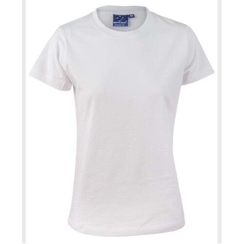Ladies  100% Cotton Semi Fitted Tee Shirt