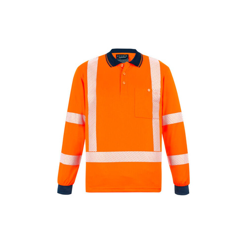 WORKWEAR, SAFETY & CORPORATE CLOTHING SPECIALISTS  - Unisex Hi Vis Segmented X Back NSW Rail Polo