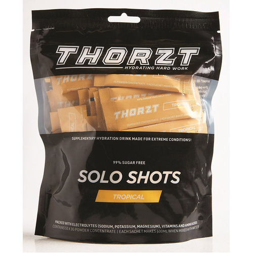 WORKWEAR, SAFETY & CORPORATE CLOTHING SPECIALISTS  - Solo Shot Sachet 3g Solo Shots Pack x 50pk,Tropical