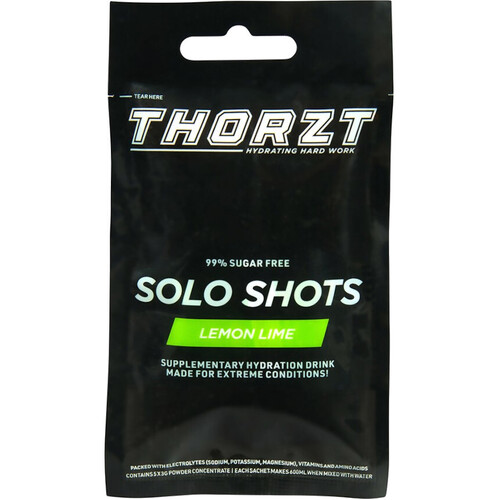 WORKWEAR, SAFETY & CORPORATE CLOTHING SPECIALISTS  - THORZT FIVE PACK SUGAR FREE SOLO SHOT LEMON LIME - 5 SACHETS