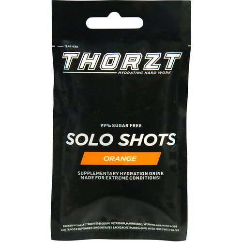 WORKWEAR, SAFETY & CORPORATE CLOTHING SPECIALISTS  - THORZT FIVE PACK SUGAR FREE SOLO SHOT ORANGE - 5 SACHETS
