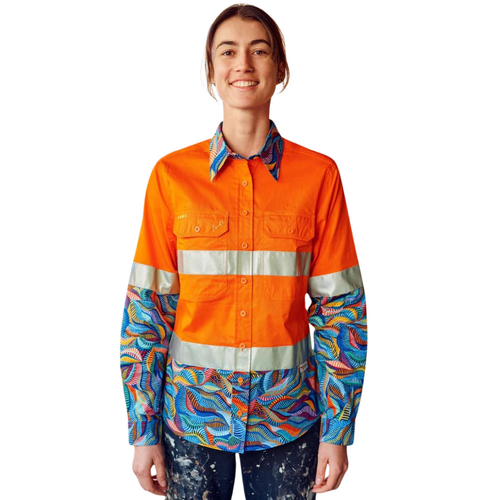 Women's Snazzy Orange Day/Night Hi Vis Full Button Workshirt