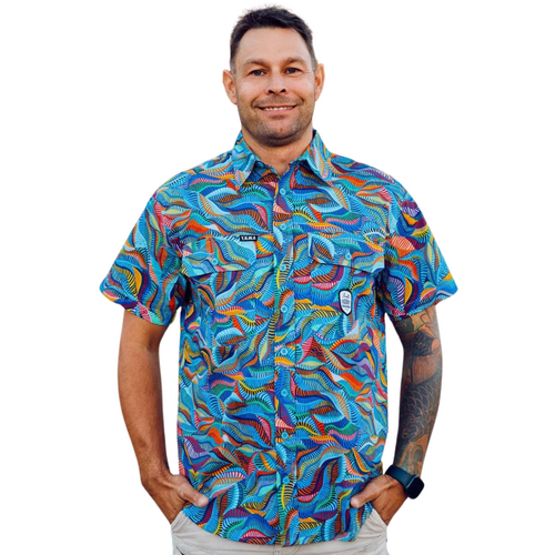 WORKWEAR, SAFETY & CORPORATE CLOTHING SPECIALISTS  - Men's Snazzy Short Sleeve Full Print Workshirt