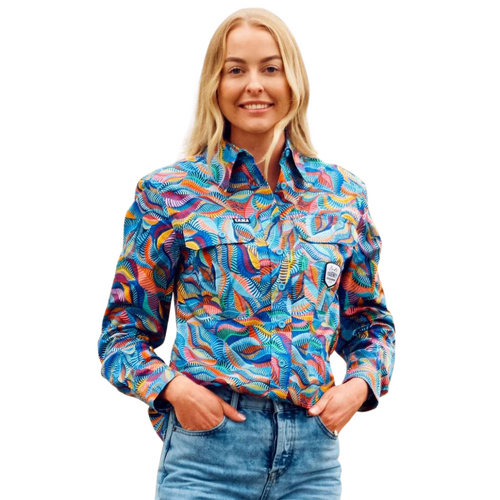 Women's Snazzy Full Button Full Print Workshirt