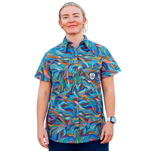 WORKWEAR, SAFETY & CORPORATE CLOTHING SPECIALISTS  - Women's Snazzy Short Sleeve Full Print Workshirt