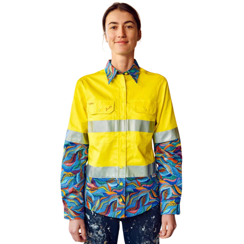 Women's Snazzy Yellow Day/Night Hi Vis Full Button Workshirt