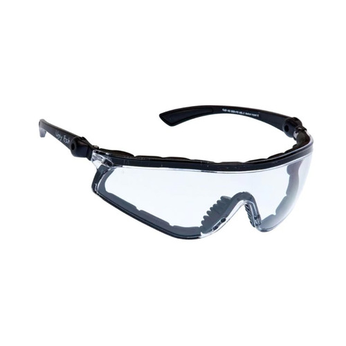 WORKWEAR, SAFETY & CORPORATE CLOTHING SPECIALISTS  - FLARE with Protective Seal - Matt Black Frame, Clear Lens - Safety Glasses