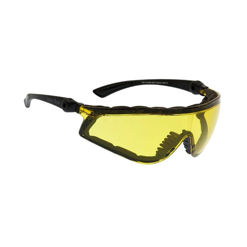 WORKWEAR, SAFETY & CORPORATE CLOTHING SPECIALISTS  - FLARE with Protective Seal - Matt Black Frame, Yellow Lens - Safety Glasses