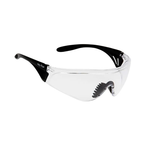 WORKWEAR, SAFETY & CORPORATE CLOTHING SPECIALISTS  - FLARE with Vented Arms - Matt Black Frame, Clear Lens - Safety Glasses