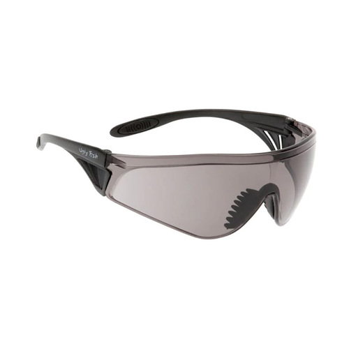 WORKWEAR, SAFETY & CORPORATE CLOTHING SPECIALISTS  - FLARE with Vented Arms - Matt Black Frame, Smoke Lens - Safety Glasses