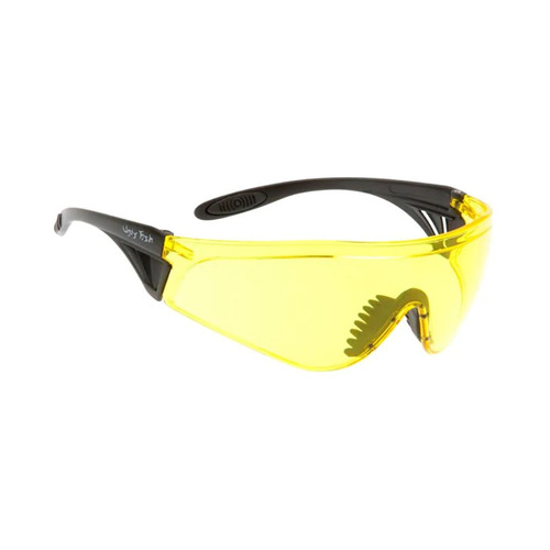 WORKWEAR, SAFETY & CORPORATE CLOTHING SPECIALISTS  - FLARE with Vented Arms - Matt Black Frame, Yellow Lens - Safety Glasses