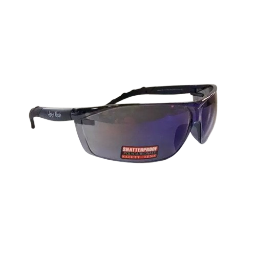 WORKWEAR, SAFETY & CORPORATE CLOTHING SPECIALISTS  - GUARDIAN Glasses - Matt Black Frame, Blue Lens - Safety Shield
