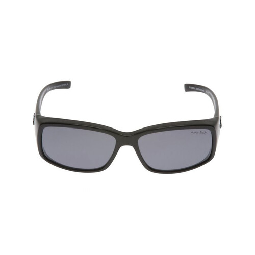 WORKWEAR, SAFETY & CORPORATE CLOTHING SPECIALISTS  - P106 BL.SM - Shiny Black Frame, Smoke Polarised Lens - Overglass
