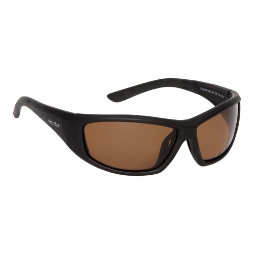 WORKWEAR, SAFETY & CORPORATE CLOTHING SPECIALISTS  - P2044 MBL.BR - Matt Black Frame, Brown Polarised Lens - Basic