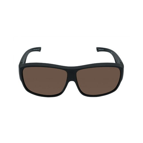 WORKWEAR, SAFETY & CORPORATE CLOTHING SPECIALISTS  - P308 MBL.BR - Matt Black Frame, Brown Polarised Lens - Overglass