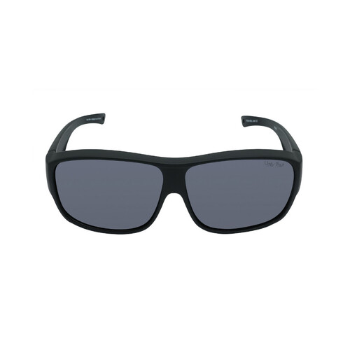 WORKWEAR, SAFETY & CORPORATE CLOTHING SPECIALISTS  - P308 MBL.SM - Matt Black Frame, Smoke Polarised Lens - Overglass
