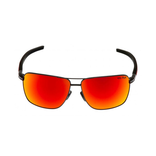 WORKWEAR, SAFETY & CORPORATE CLOTHING SPECIALISTS  - PT24166 MBL.SMg - Matt Black Frame, Red Revo Polarised lens - TAC Aluminium