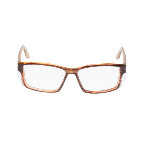 WORKWEAR, SAFETY & CORPORATE CLOTHING SPECIALISTS  - TWISTER RS242 DBR.C - Brown Woodgrain Frame, Clear Lens - Professional Series