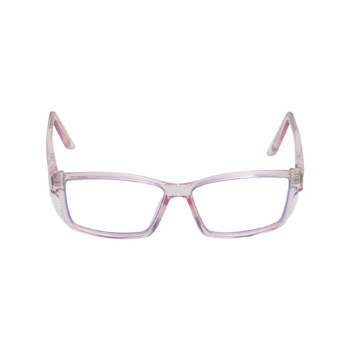 WORKWEAR, SAFETY & CORPORATE CLOTHING SPECIALISTS  - TWISTER S RS242S P.C - Pink Transparent Frame, Clear Lens - Professional Series