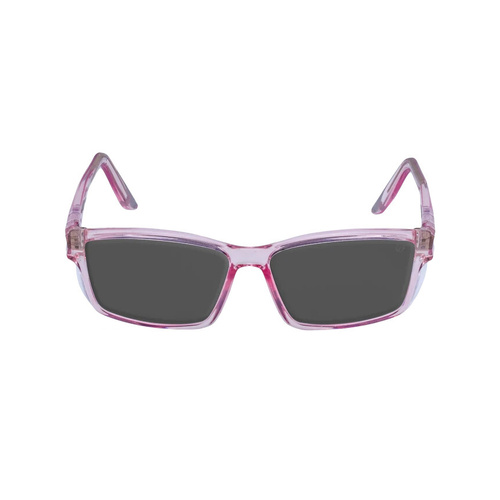WORKWEAR, SAFETY & CORPORATE CLOTHING SPECIALISTS  - TWISTER S RS242S P.SM - Pink Transparent Frame, Smoke Lens - Professional Series