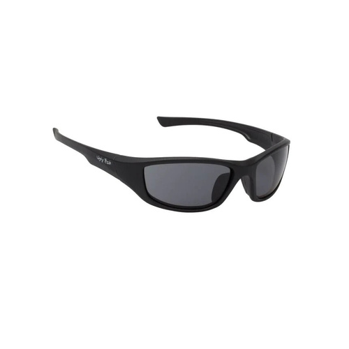 WORKWEAR, SAFETY & CORPORATE CLOTHING SPECIALISTS  - SLINGSHOT - Matt Black Frame, Smoke Lens - Safety Sunglass