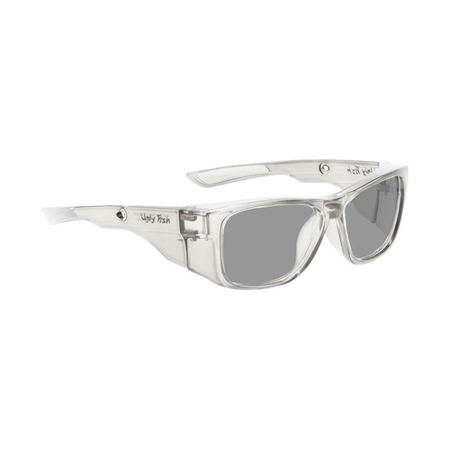 WORKWEAR, SAFETY & CORPORATE CLOTHING SPECIALISTS  - SPARKIE RS545RX CL.SM - Crystal Clear Frame, Smoke Lens - Safety Sunglasses