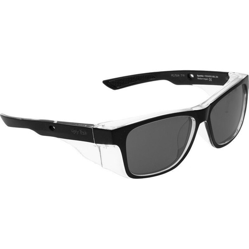 WORKWEAR, SAFETY & CORPORATE CLOTHING SPECIALISTS  - SPARKIE - Matt Black / Smoke Safety Glasses