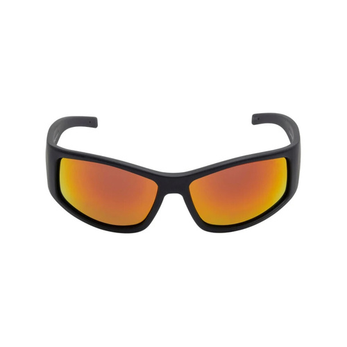 WORKWEAR, SAFETY & CORPORATE CLOTHING SPECIALISTS  - FLEX RSU5507 MBL.O - Matt Black Frame, Orange Revo Lens - Unbreakable Safety Sunglasses