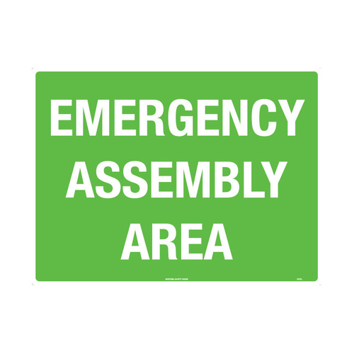 WORKWEAR, SAFETY & CORPORATE CLOTHING SPECIALISTS  - 600x400mm - Metal - Emergency Assembly Area