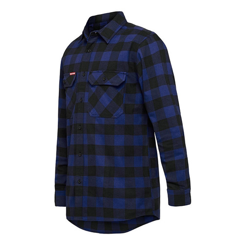 WORKWEAR, SAFETY & CORPORATE CLOTHING SPECIALISTS  - FOUNDATIONS - CHECK FLANNEL LONG SLEEVE SHIRT